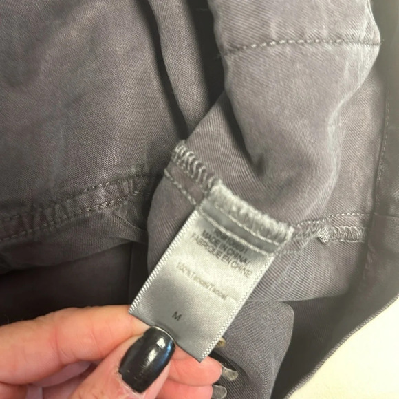 Young Fabulous & Broke Gray L/S Belted Utility Jacket 100% Tencel Women's Medium - Picture 11 of 12